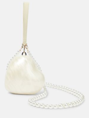 Clutch somiņa ar pērļu Simone Rocha balts