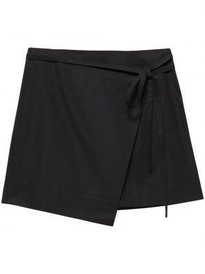 Bavlněné mini sukně s mašlí Frame - černá