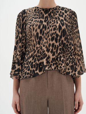 Леопардовая блузка с принтом Inwear коричневая