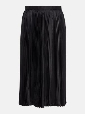 Plisirana satenska mini suknja Noir Kei Ninomiya crna