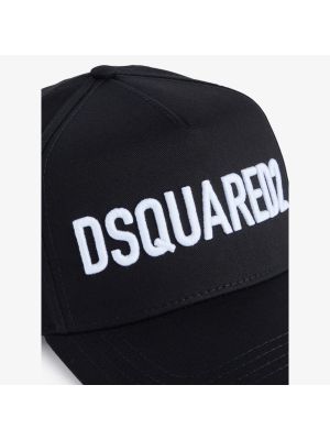 Хлопковая кепка с вышивкой Dsquared2 черная