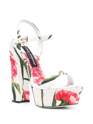 Květinové sandály na platformě s potiskem Dolce & Gabbana Pre-owned