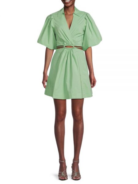 Платье мини Jonathan Simkhai зеленое