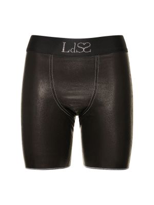 Usnjene kolesarske kratke hlače Ludovic De Saint Sernin črna