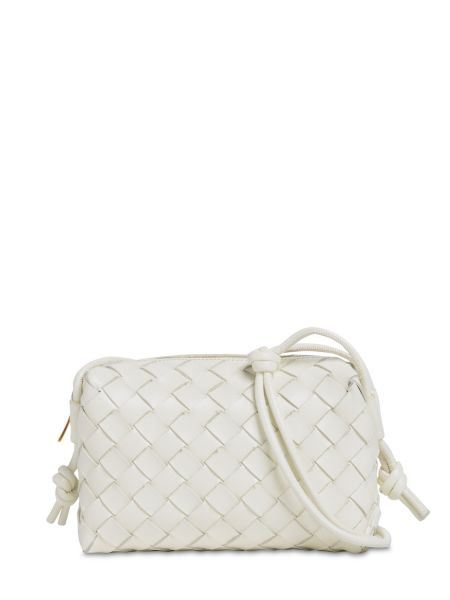 Lær mini bag Bottega Veneta hvit