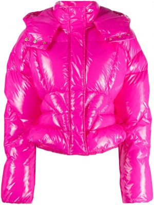 Páperová bunda s kapucňou Pinko ružová