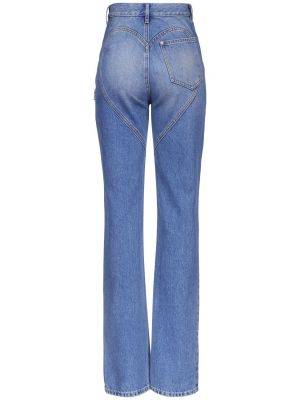 Obnosené džínsy s vysokým pásom Area modrá