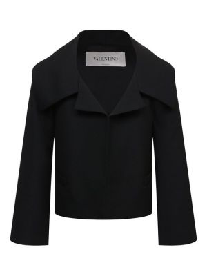 Шерстяной пиджак Valentino черный