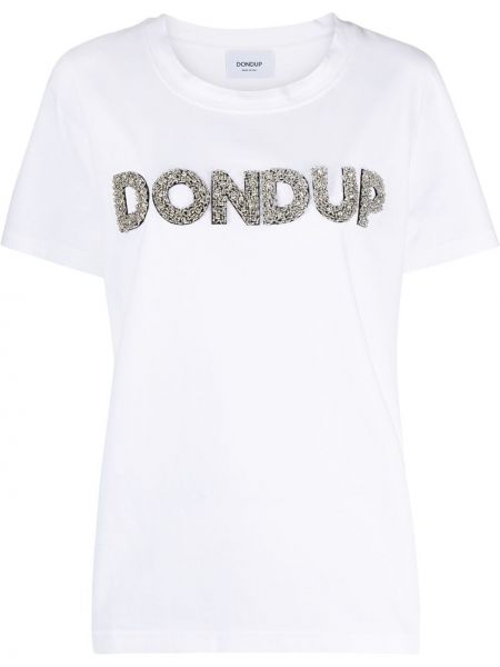 Camiseta con lentejuelas Dondup blanco