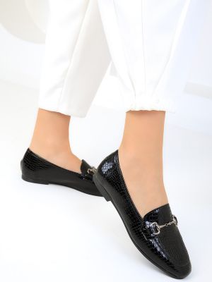 Pantofi cu model piele de șarpe Soho negru