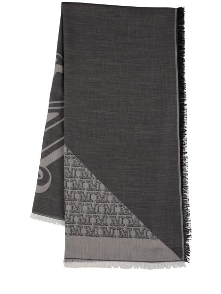 Bufanda de seda de algodón Max Mara negro