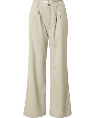 Памучни панталон Hollister бяло