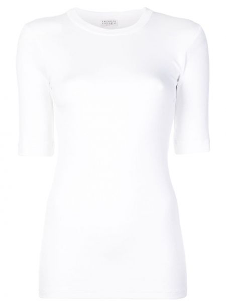 Приталенная футболка Brunello Cucinelli, белая