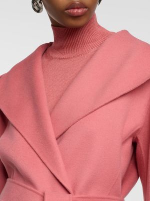 Μάλλινο κοντό παλτό 's Max Mara ροζ