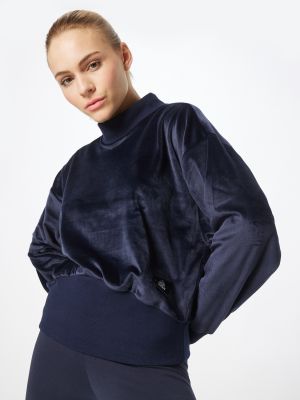 Велур пуловер с качулка Adidas Sportswear синьо
