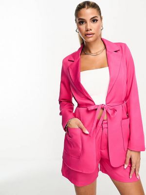 Пиджак с потертостями Threadbare розовый