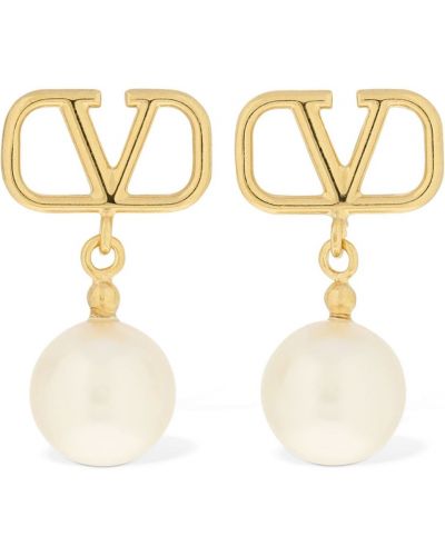 Σκουλαρίκια με μαργαριτάρια Valentino Garavani χρυσό