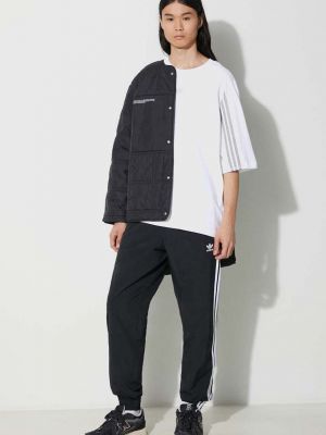 Pletene hlače s printom Adidas Originals crna