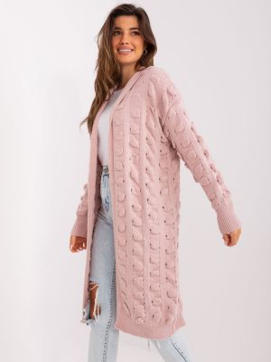 Cardigan de lână Fashionhunters roz