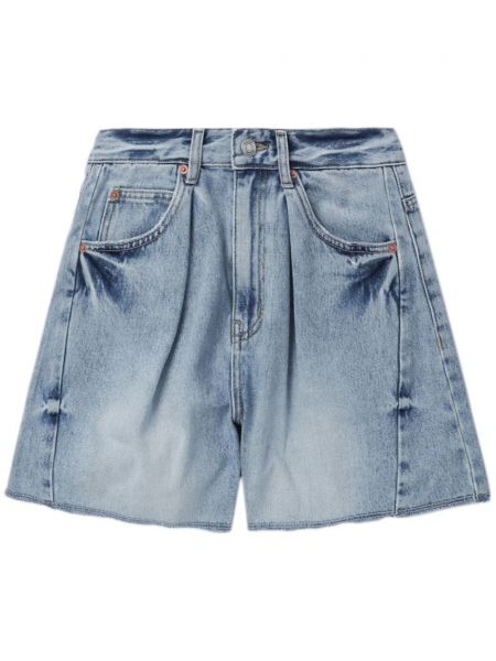Jeans shorts mit plisseefalten Sjyp blau