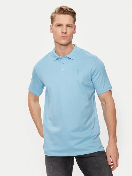 Polo marškinėliai Karl Lagerfeld mėlyna