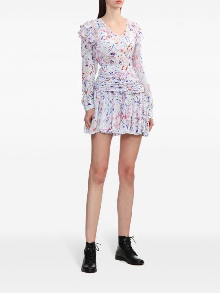 Drapované květinové mini sukně s potiskem Iro