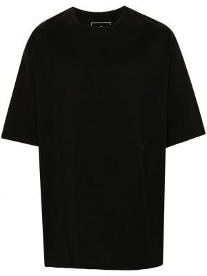 Kokvilnas t-krekls Y-3 melns