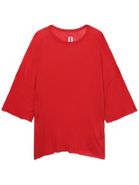 Βαμβακερή μπλούζα Rick Owens κόκκινο
