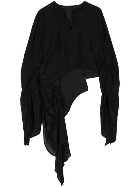 Bluzka asymetryczna Yohji Yamamoto czarna