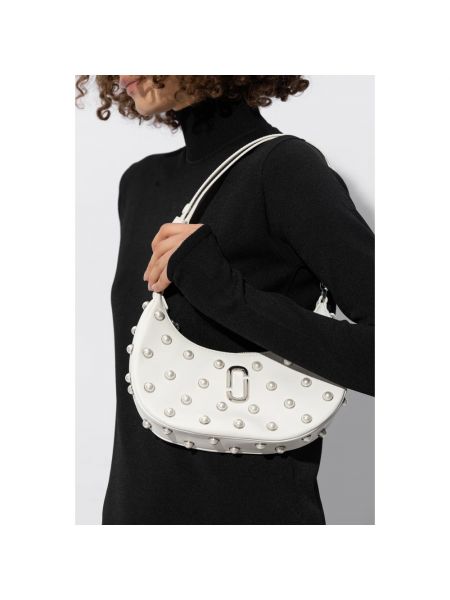 Bolsa de hombro con perlas Marc Jacobs blanco