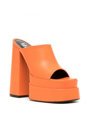 Mulės su platforma Versace oranžinė