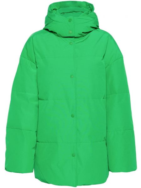 Péřová bunda s kapucí Samsøe Samsøe zelená