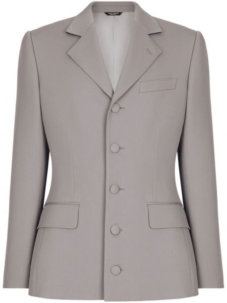 Vlnený oblek Dolce & Gabbana sivá