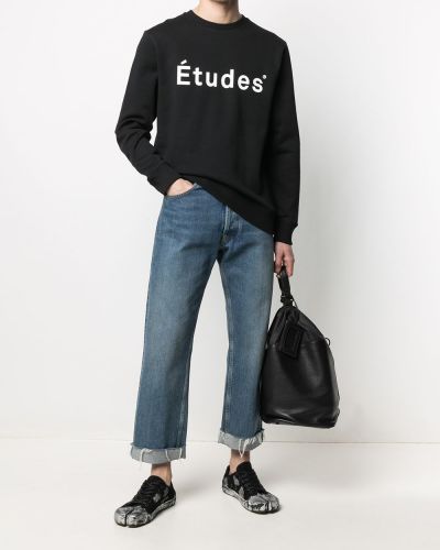 Sweatshirt mit print études schwarz