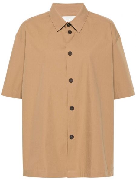 Βαμβακερό πουκάμισο με κουμπιά Studio Nicholson μπεζ