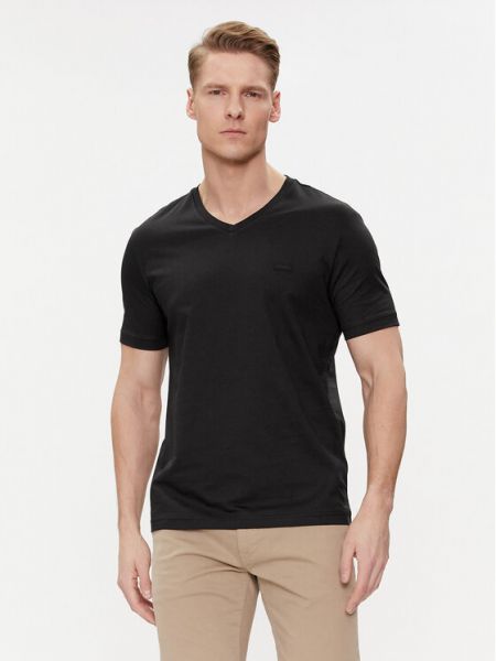 Тениска с копчета Calvin Klein черно