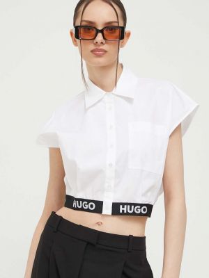 Laza szabású pamut ing Hugo fehér
