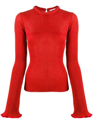 Jersey de tela jersey con trenzado Chloé rojo