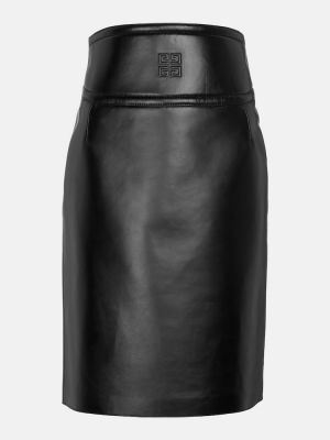Кожена пола Givenchy черно