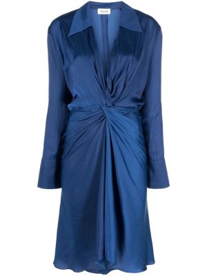 Midi šaty s výstřihem do v Zadig&voltaire modré
