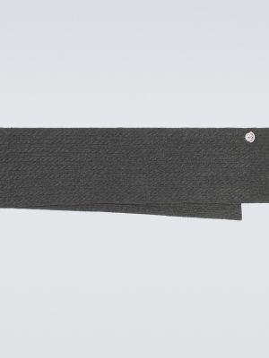 Кашемировый шерстяной шарф Moncler серый