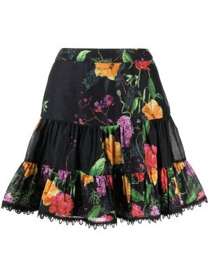 Květinové mini sukně Charo Ruiz Ibiza - černá