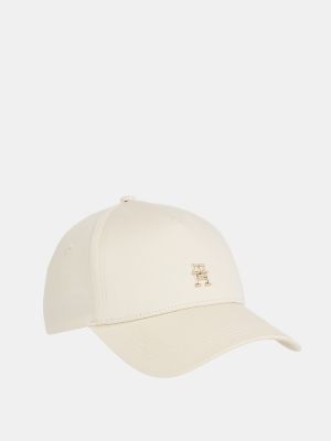Gorra de algodón Tommy Hilfiger dorado