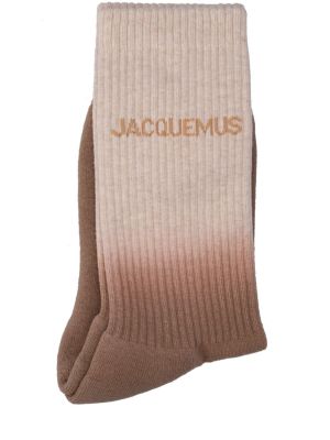 Skarpety bawełniane Jacquemus beżowe