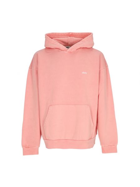 Fleece hoodie Obey pink
