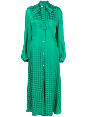 Žakárové dlouhé šaty Msgm zelené