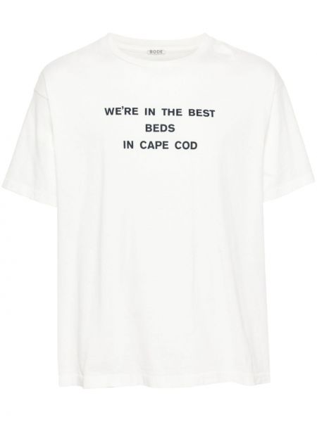 Тениска с принт Bode бяло