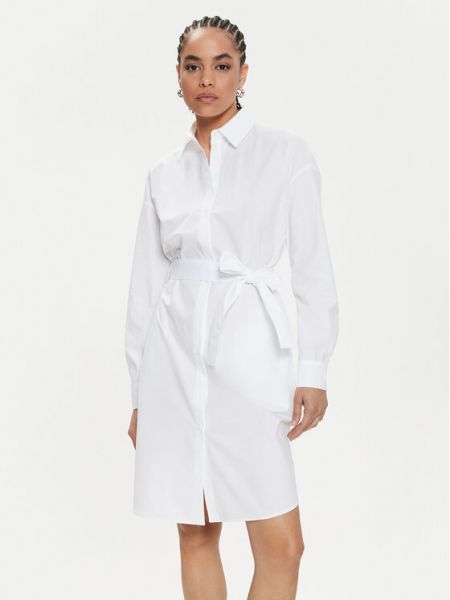 Sukienka mini bawełniana oversize Armani Exchange biała