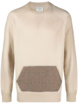 Vlněný svetr s kapsami Mc2 Saint Barth béžový