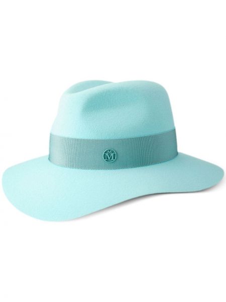 Plstěný vlněný klobouk Maison Michel modrý